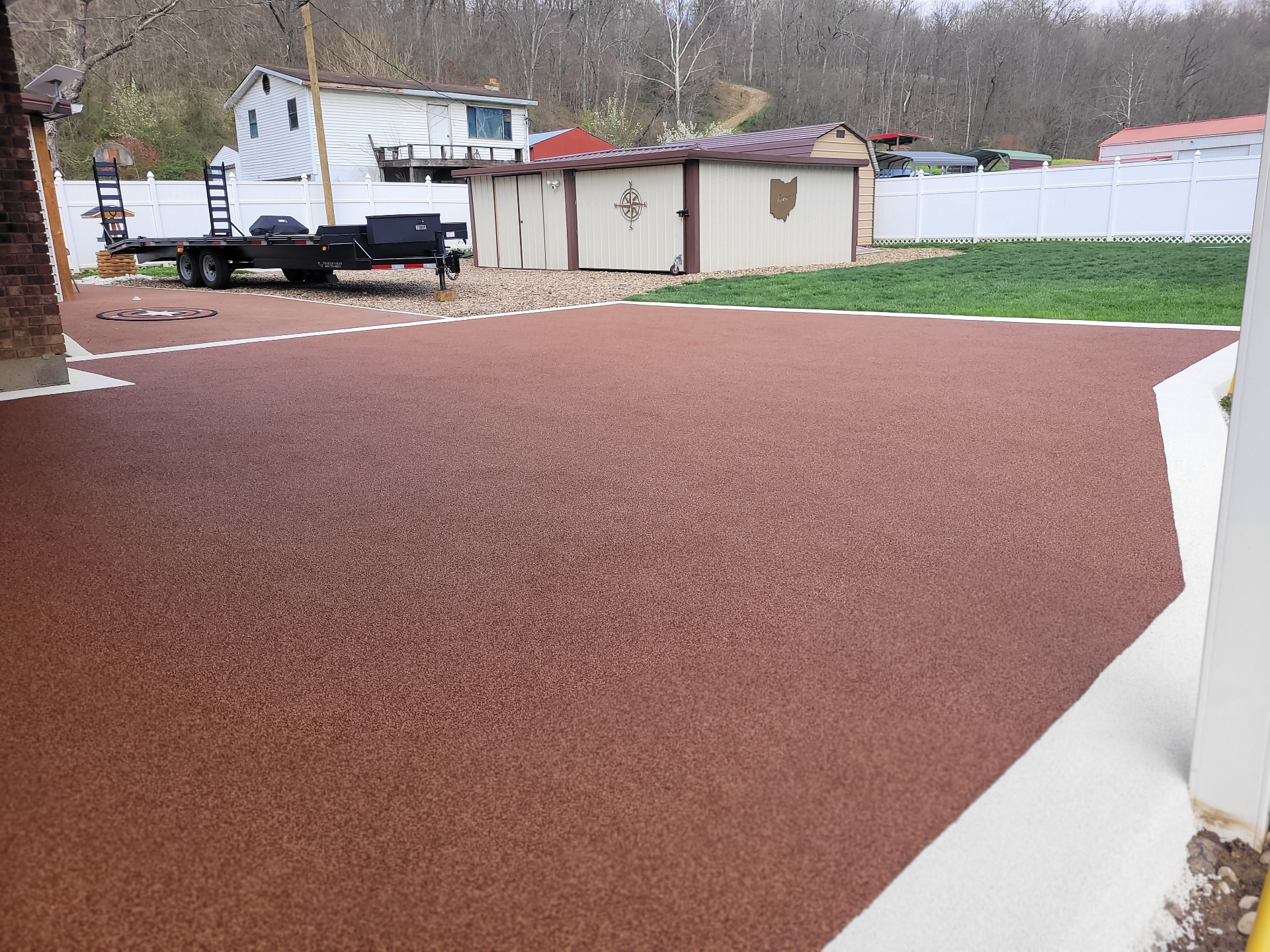 Rubber Stone walkway surface