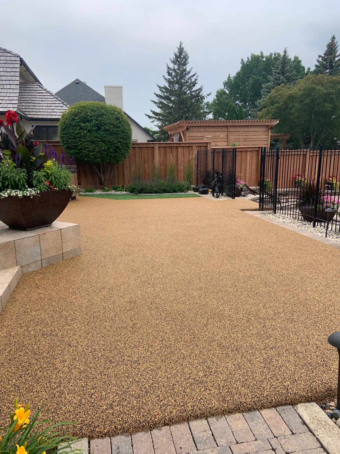 Rubber Stone patio installation