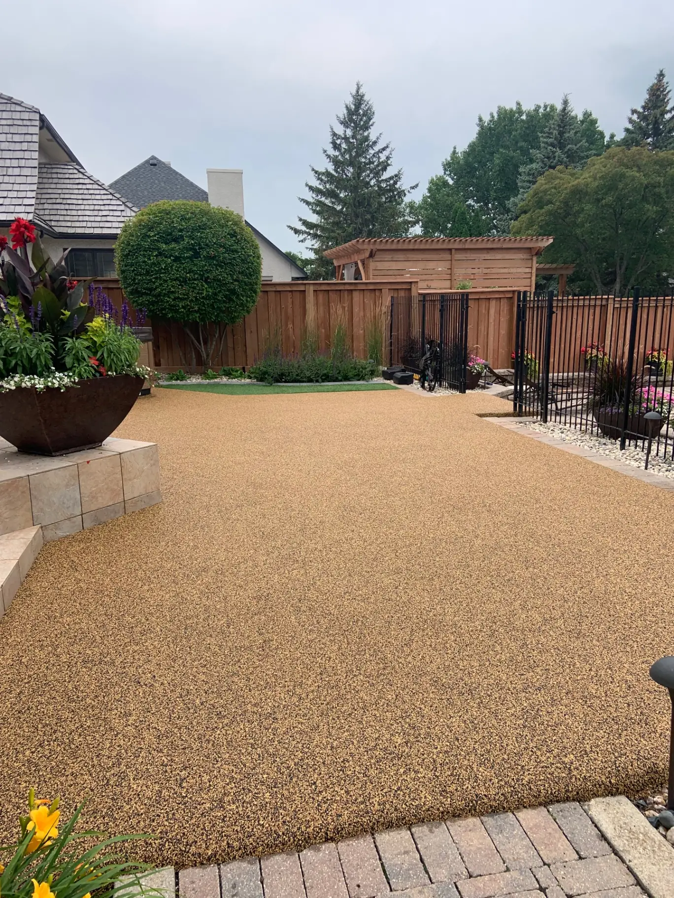 Rubber Stone patio installation