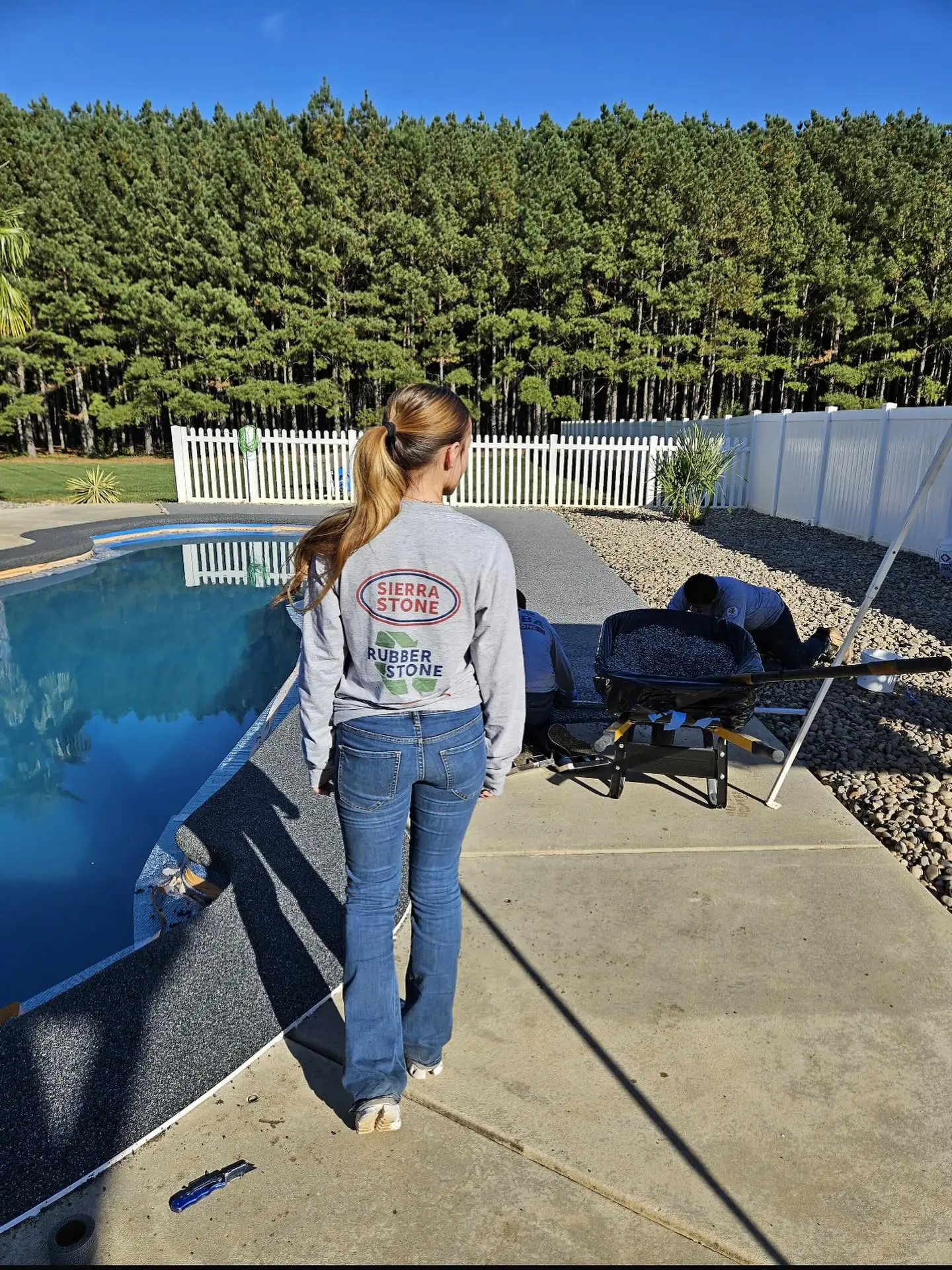 Pool deck resurfacing project in Mooresville