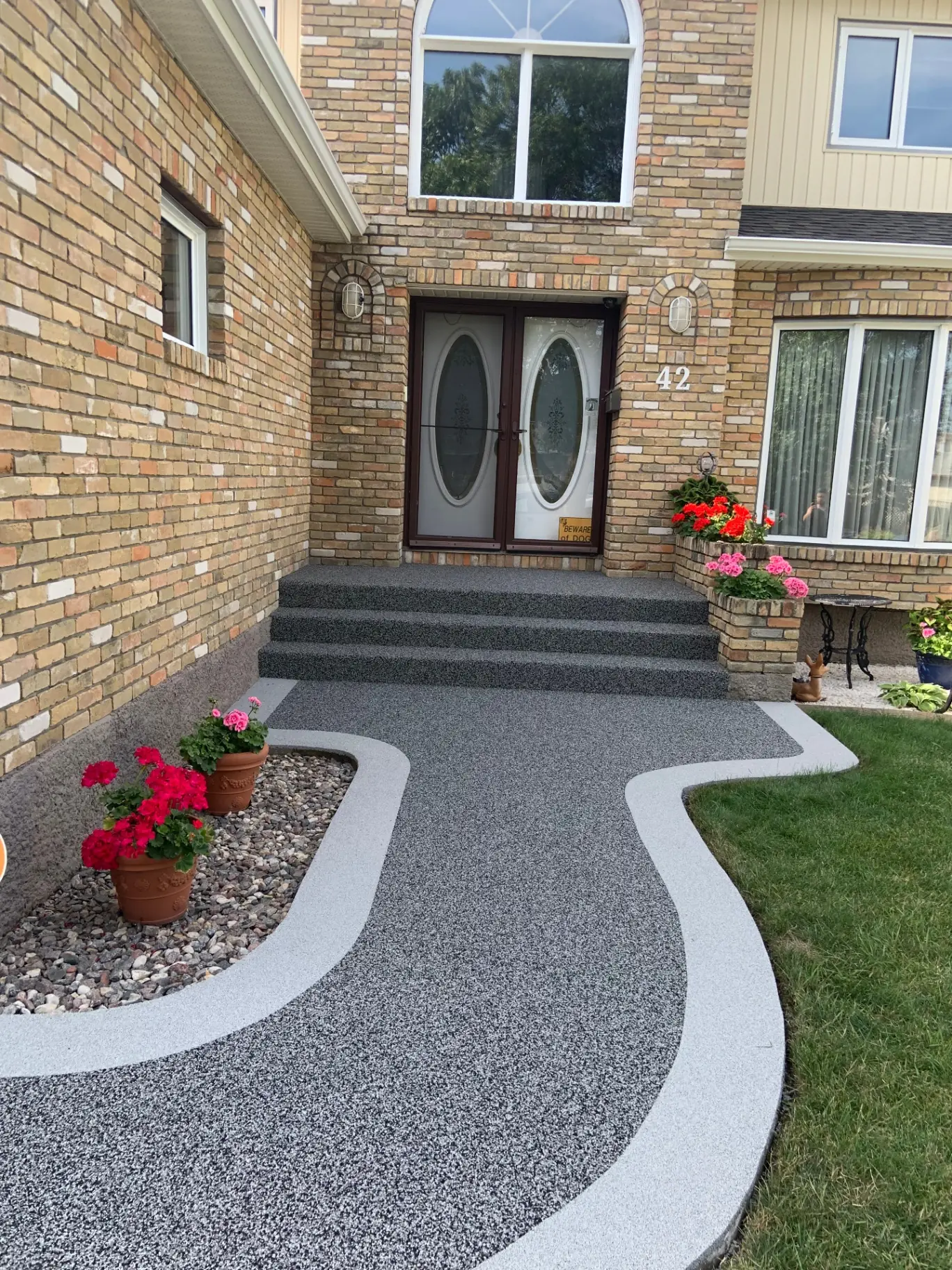 Vuba Stone front walkway leading to home entrance