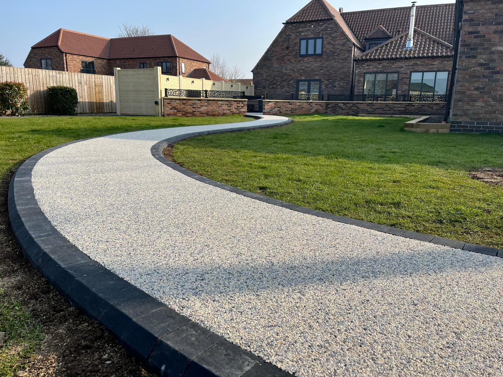 Rubber Stone backyard walkway